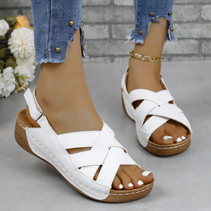 Chic Wedge Platform Sandals by Greta 