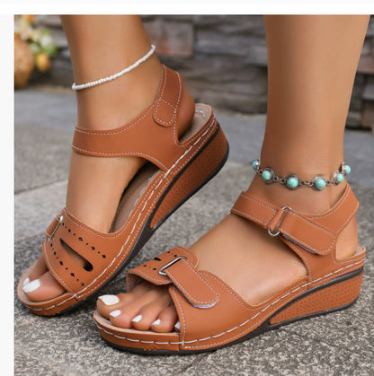 Chic Platform Wedge Sandals by Greta 