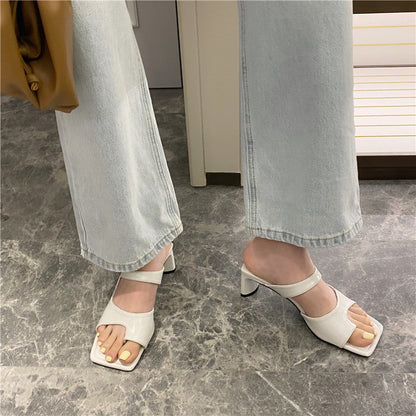 Chic Chunky Heel Sandals by Greta 