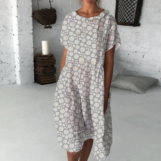 Floral Cotton Blend Dress Greta  Summer