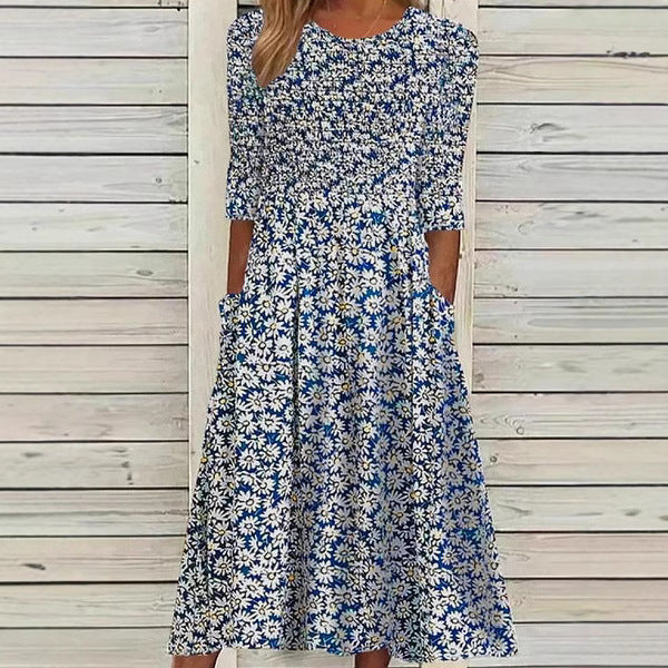 Pinterest-Inspired Greta  3D Print Midi Dress