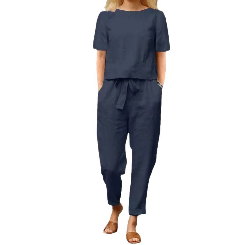 Vintage Linen Set by Greta  - Summer Capri Outfit