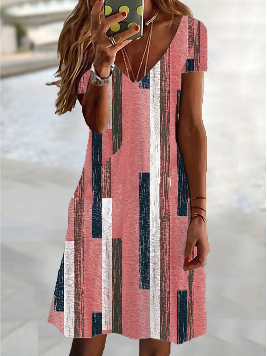 Chic V-Neck Plus Size Dress by Greta 