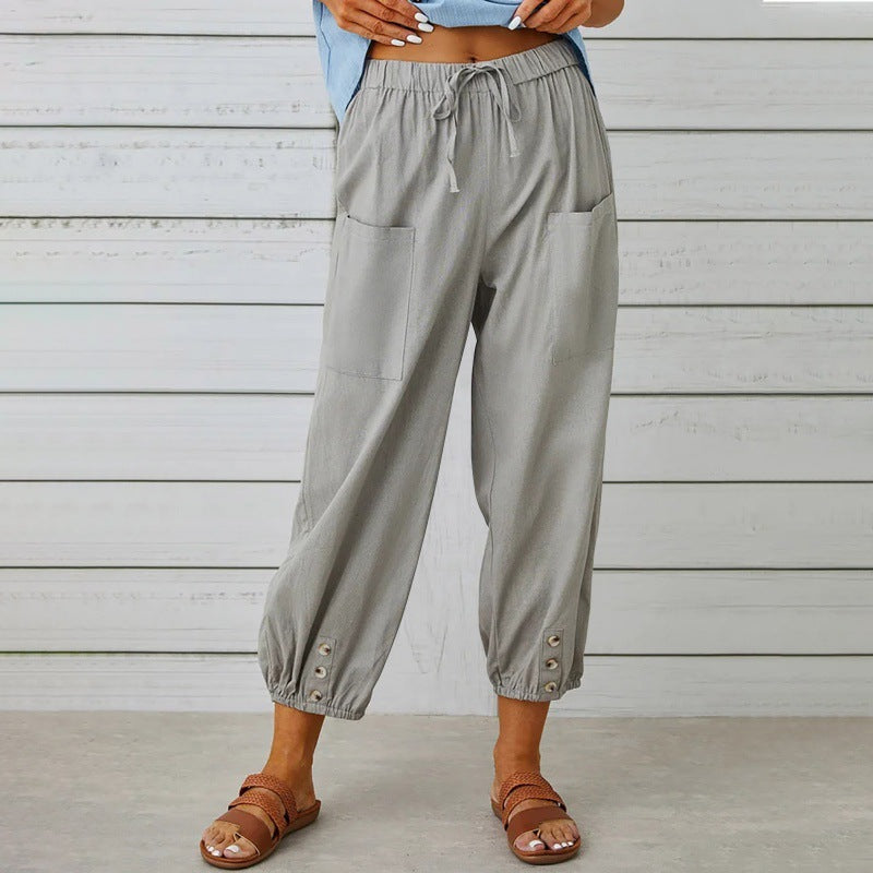 Relaxed Cotton Linen Pants Greta 