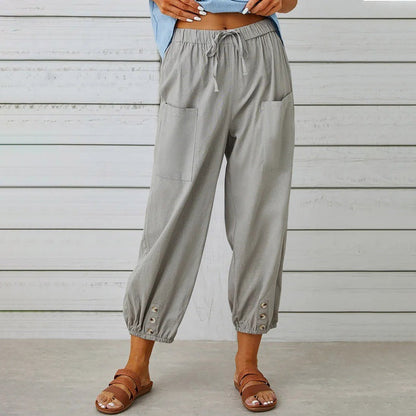 Relaxed Cotton Linen Pants Greta 