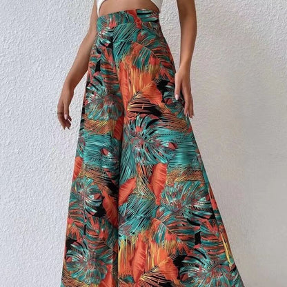 Chic Floral Wide-Leg Pants by Greta 