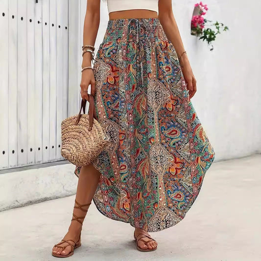 Boho Floral Greta  A-Line Skirt