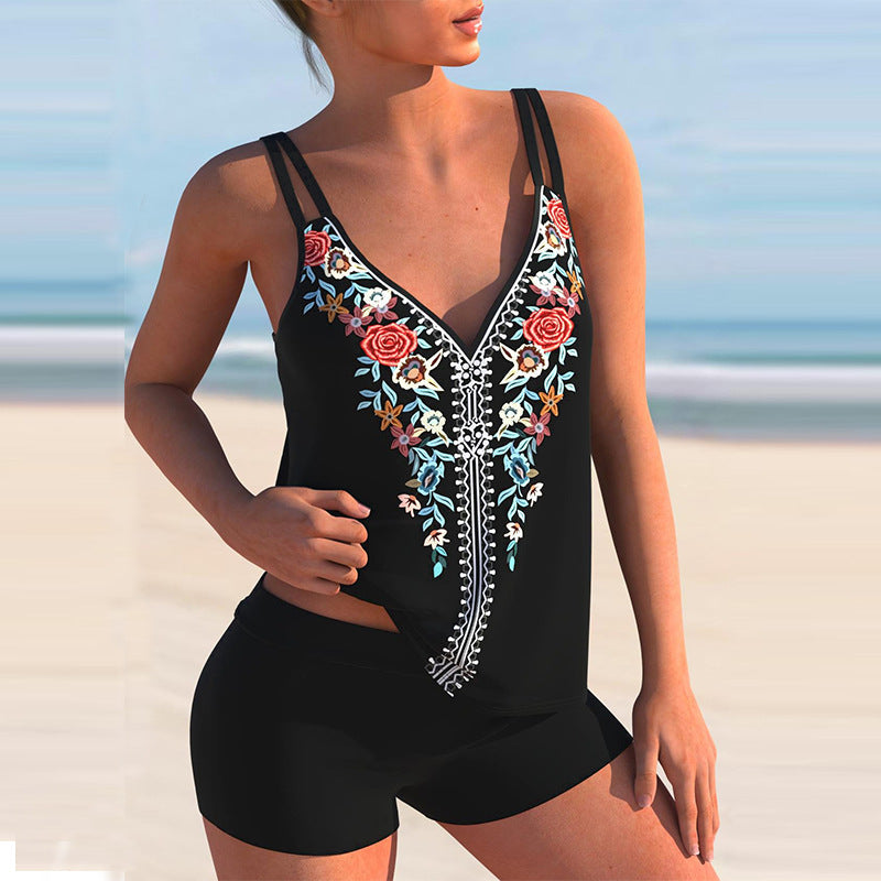 Floral Print Plus Size Bikini by Greta 