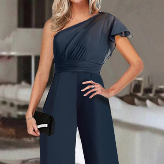 Elegant One-Shoulder Jumpsuit by Greta 