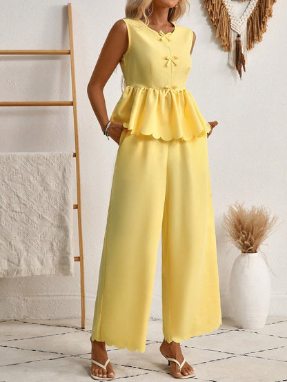 Chic Yellow Greta  Two Piece Set