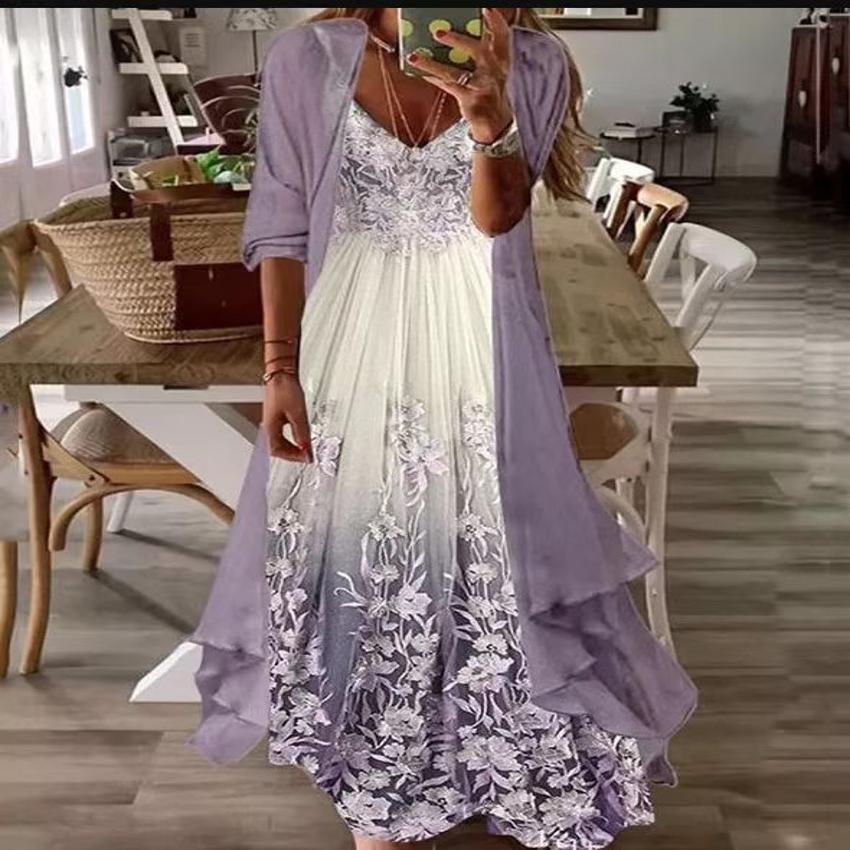 Floral Swing Greta  Summer Suspender Dress