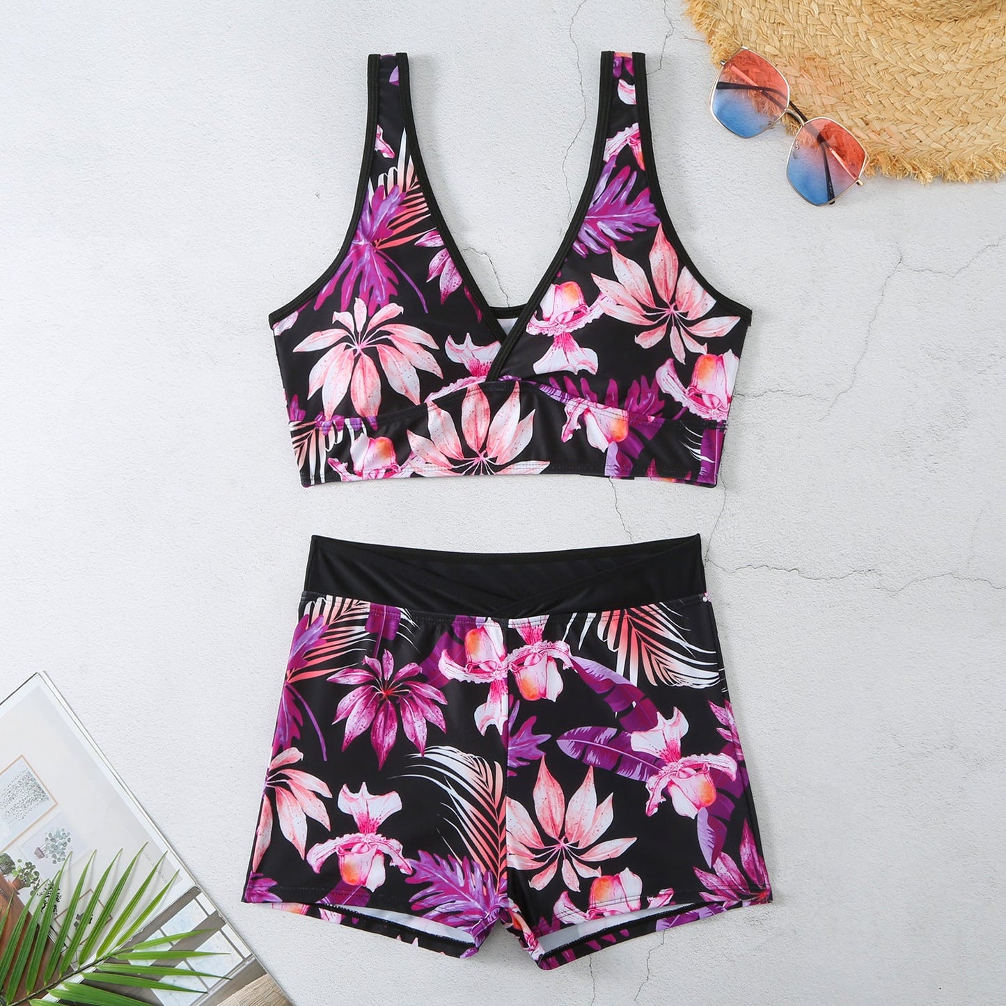 Vibrant Printed Boxer Bikini by Greta 