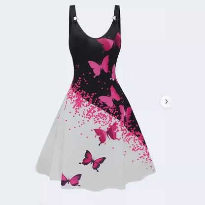 Turtle Print Sleeveless Dress by Greta 