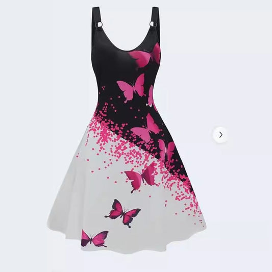 Turtle Print Sleeveless Dress by Greta 