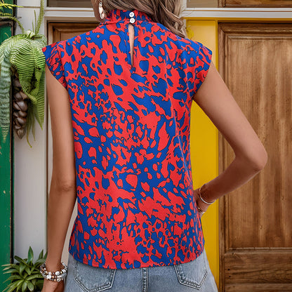 Vibrant Graffiti Print Greta  Summer Blouse