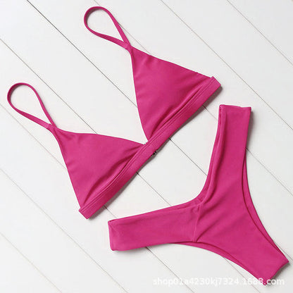 Strappy Solid Bikini by Greta 