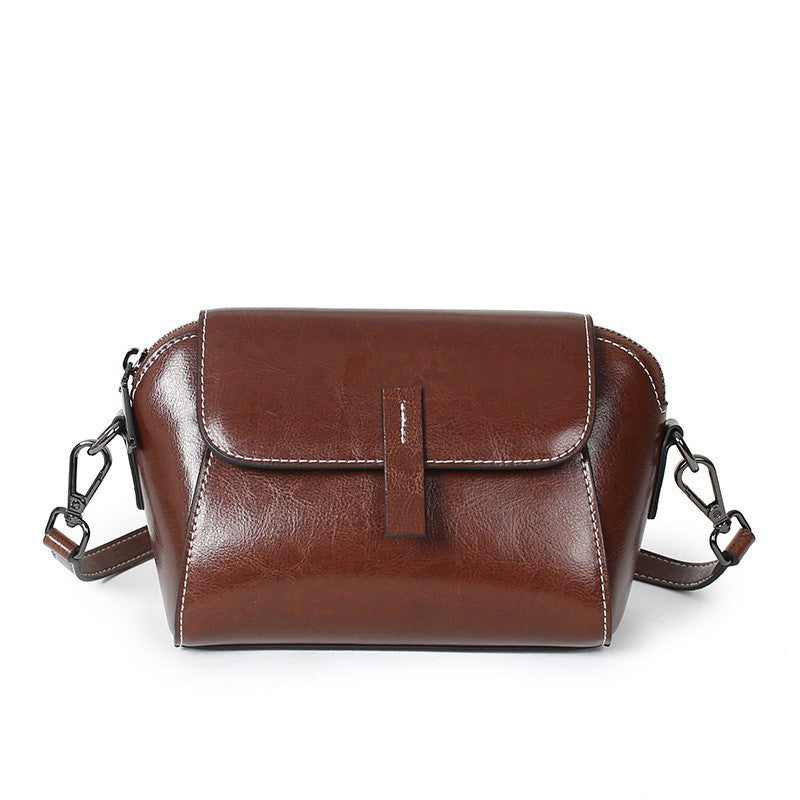 Elegante Crossbody-Tasche aus Leder mit Klappenverschluss