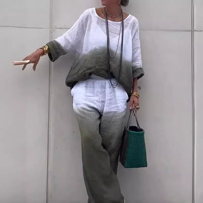 Gradient Linen Two-Piece Set by Greta 