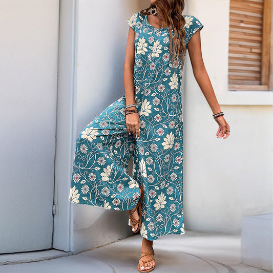 Floral Wide Leg Jumpsuit by Greta 