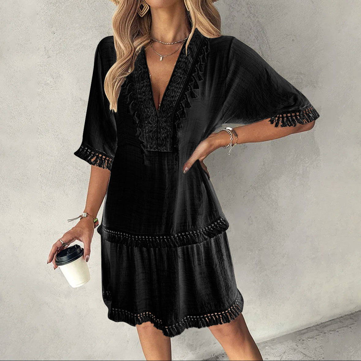 Chic V-Neck Summer Dress Greta 