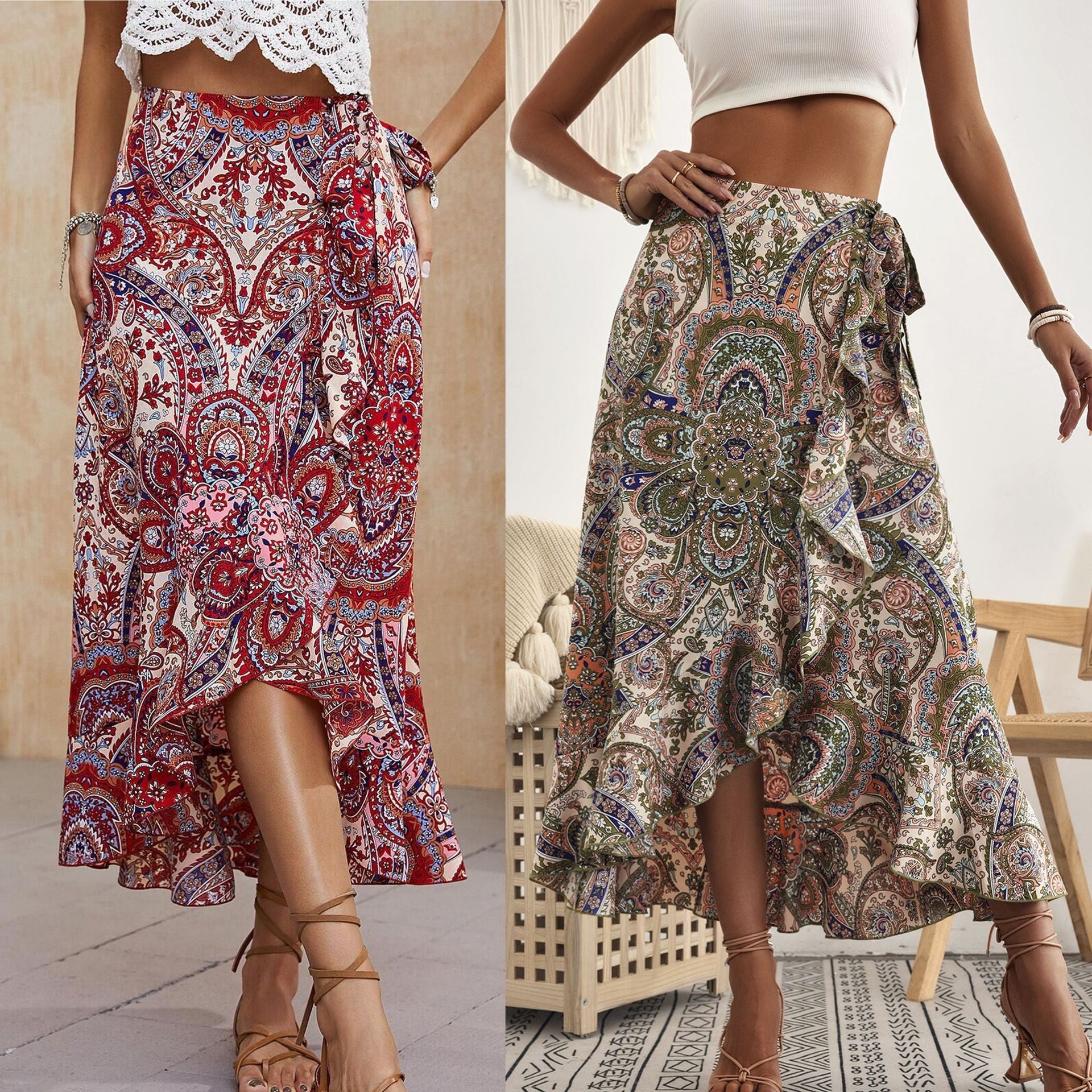 Boho Ruffle Greta  Pinterest-Inspired Skirt