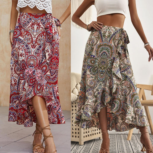 Boho Ruffle Greta  Pinterest-Inspired Skirt
