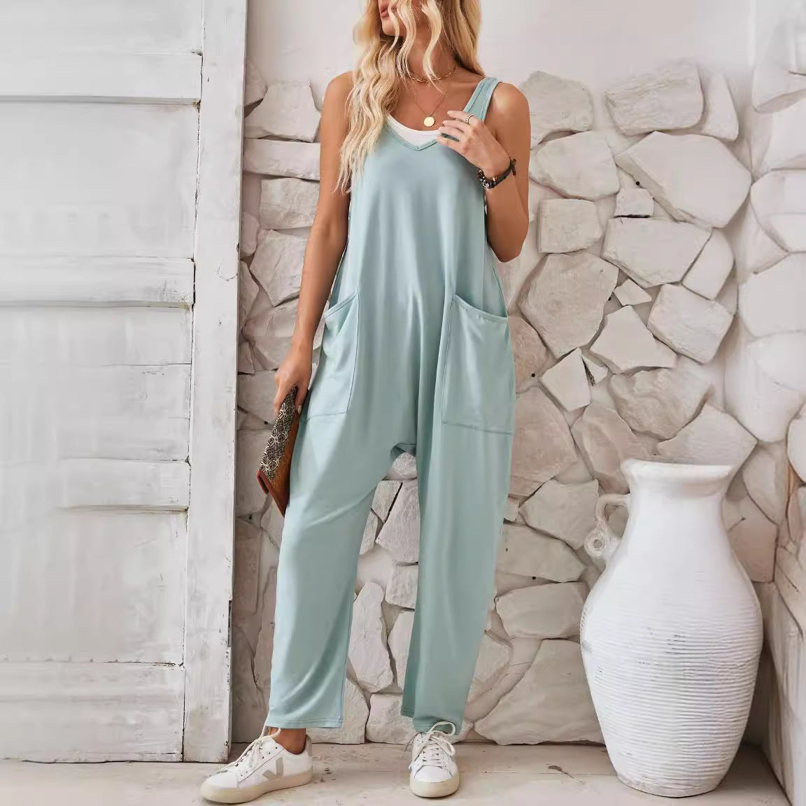 Pinterest-Inspired Greta  Pocket Jumpsuit