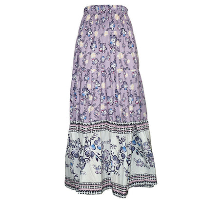 Floral High Waist Maxi Skirt Greta 