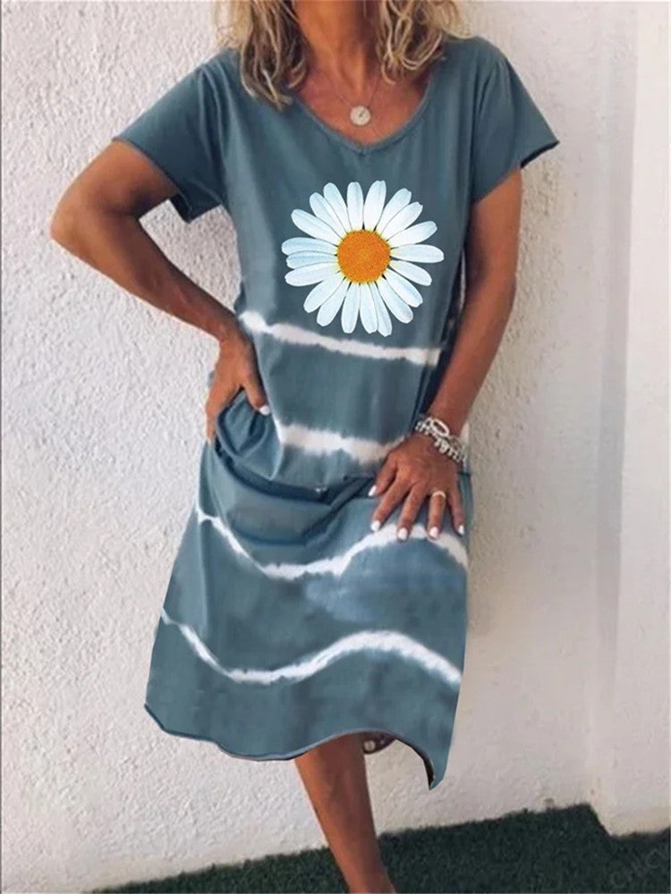 Sunflower Stripe Midi Dress by Greta 