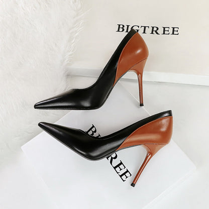Retro Colorblock Stilettos by Greta 