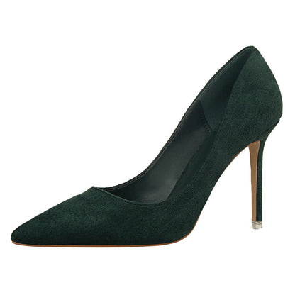 Chic Suede Pointed Heels by Greta 