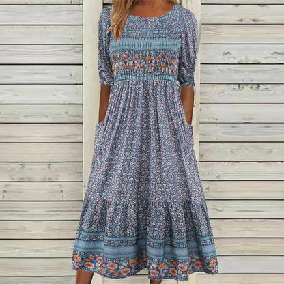 Floral Boho Long Dress by Greta 
