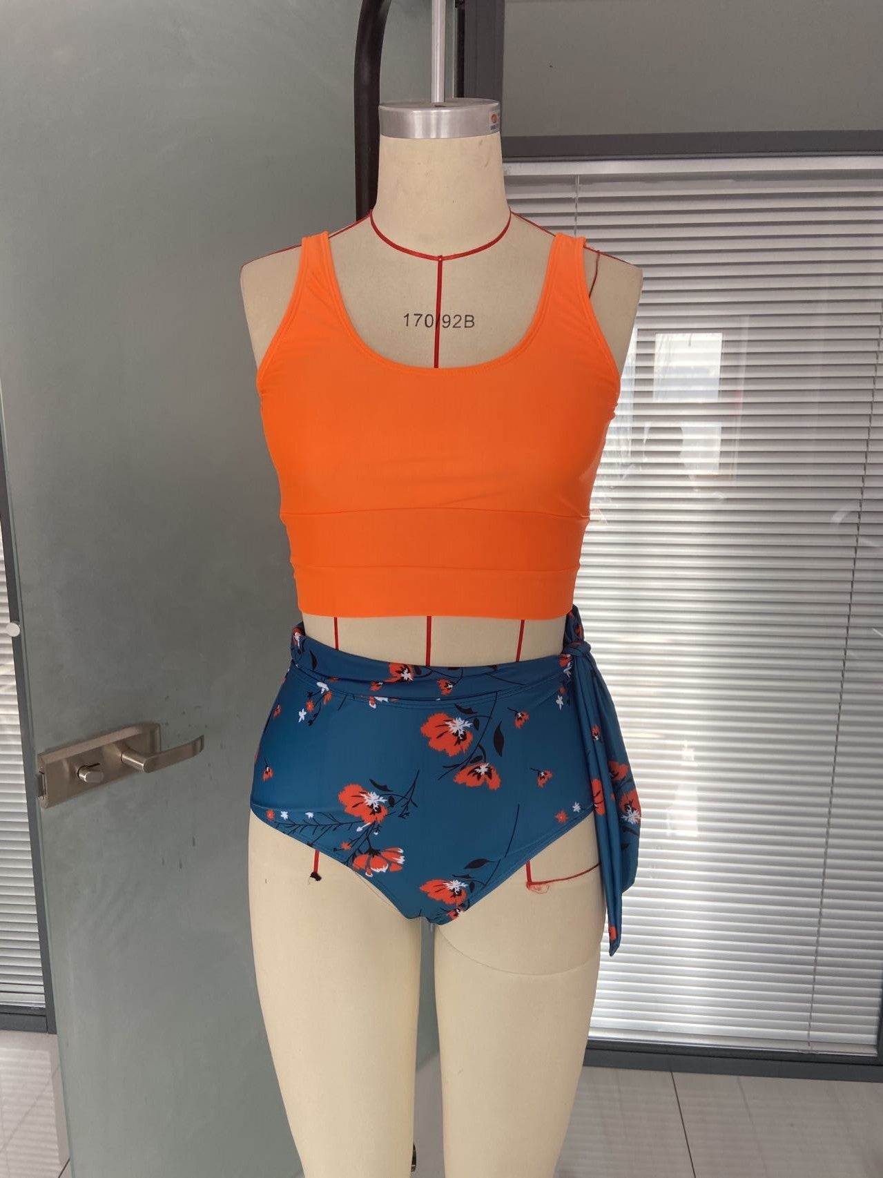 Floral Print Greta  Split Bikini Swimsuit