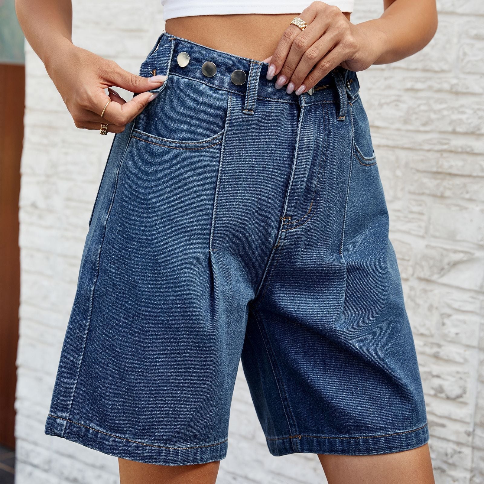 Adjustable Waist Denim Shorts Greta  Women’s