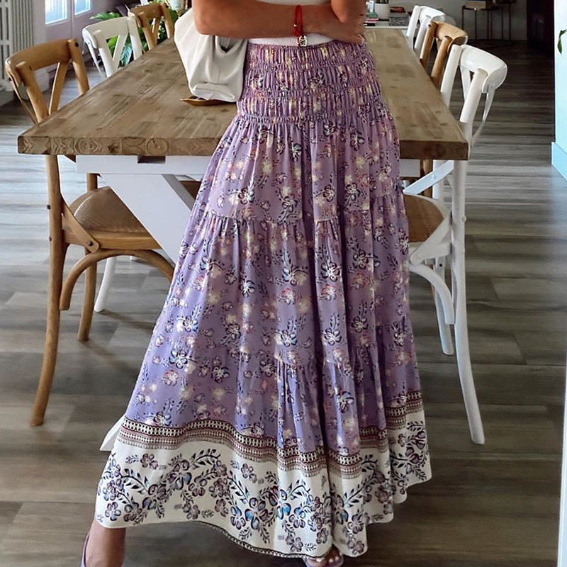 Floral High Waist Maxi Skirt Greta 