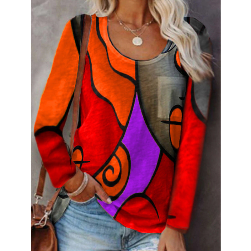 Colorblock Long Sleeve Top by Greta 