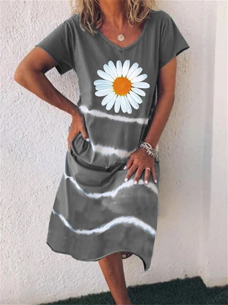 Sunflower Stripe Midi Dress by Greta 