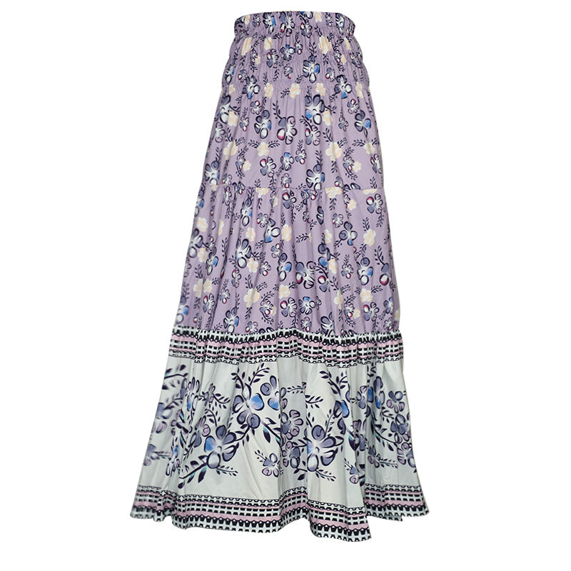 Floral High Waist Maxi Skirt Greta 