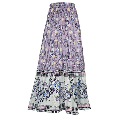 Floral High Waist Maxi Skirt Greta 