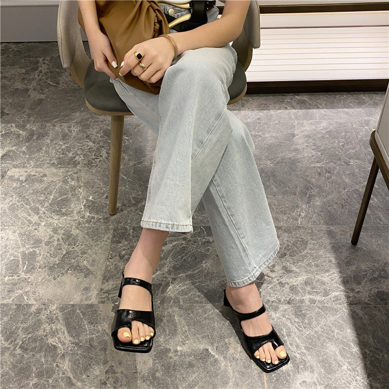 Chic Chunky Heel Sandals by Greta 