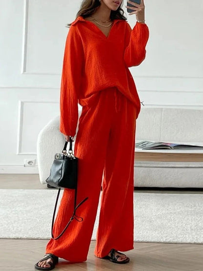 Chic Greta  Loose Fit Long Sleeve Set