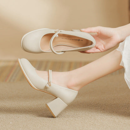 Elegant Chunky Heel High Heels by Greta 