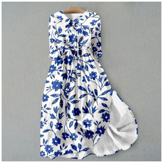 Elegant Floral Greta  Summer Dress