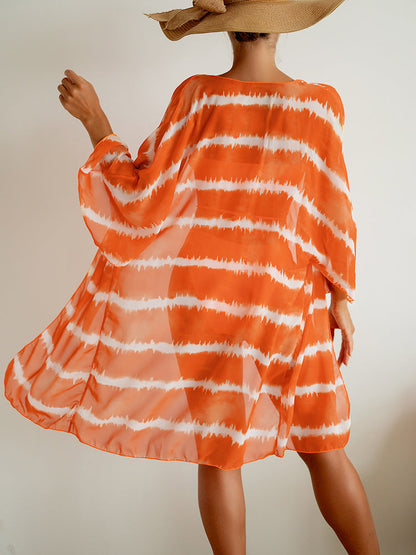 Vibrant Chiffon Three Piece Swimsuit by Greta 