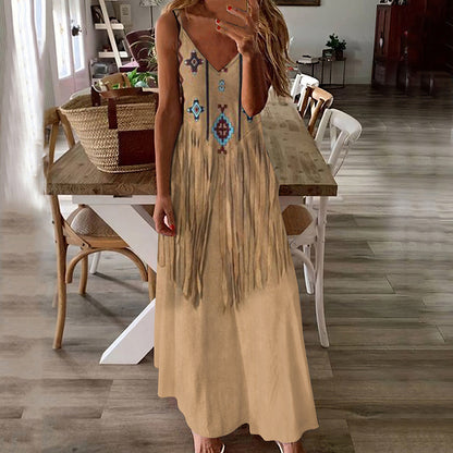 Boho Printed Greta  Summer Maxi Dress