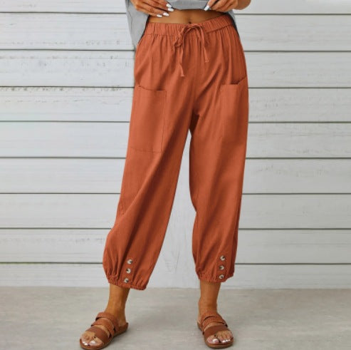 Relaxed Cotton Linen Pants Greta 