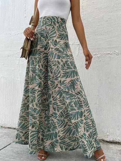 Chic Floral Wide-Leg Pants by Greta 