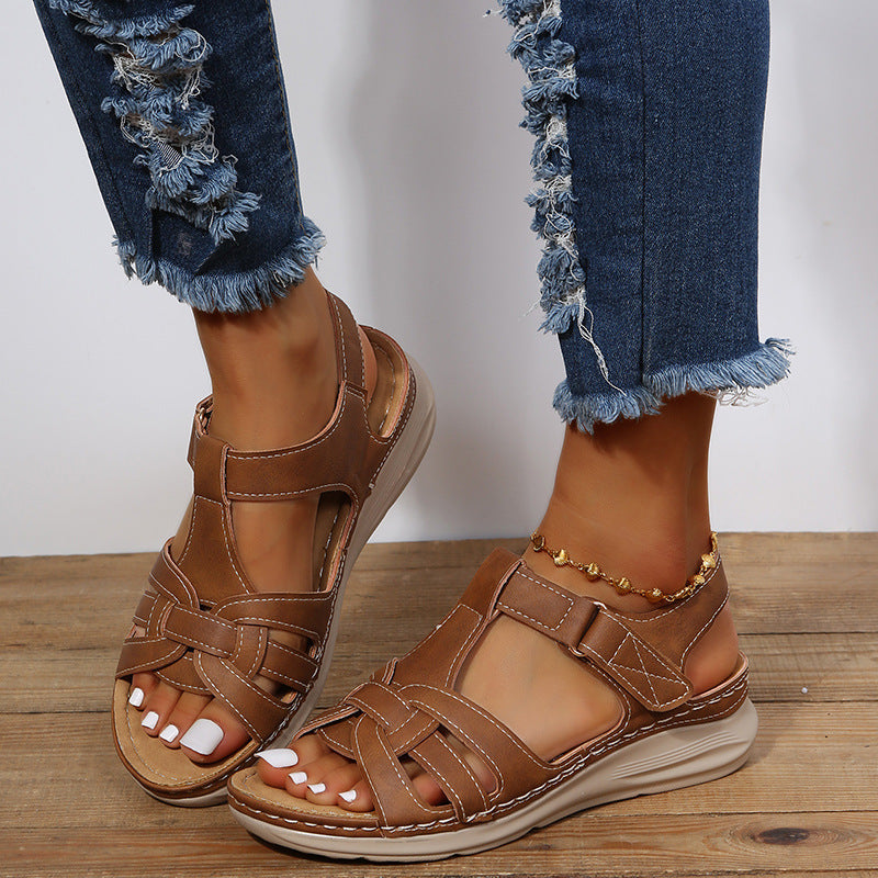 Vintage Comfort Wedge Sandals by Greta 