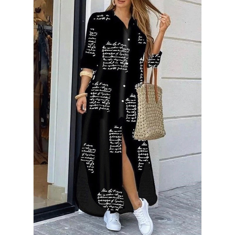 Chic Print Shirt Dress by Greta 