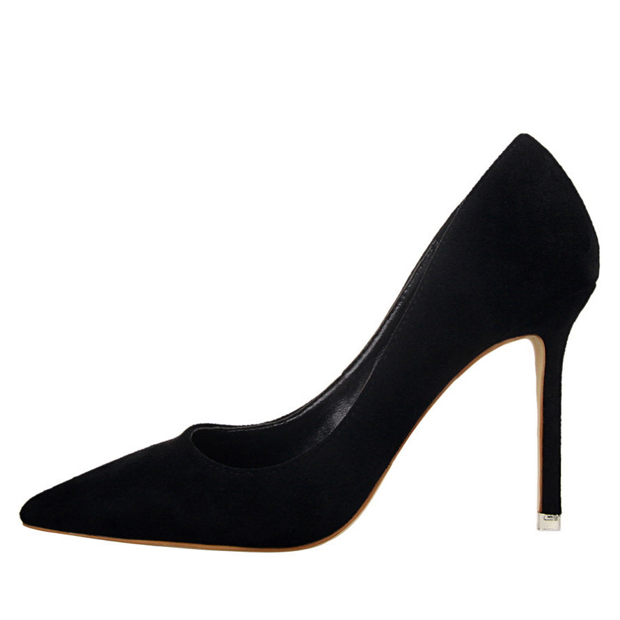Chic Suede Pointed Heels by Greta 